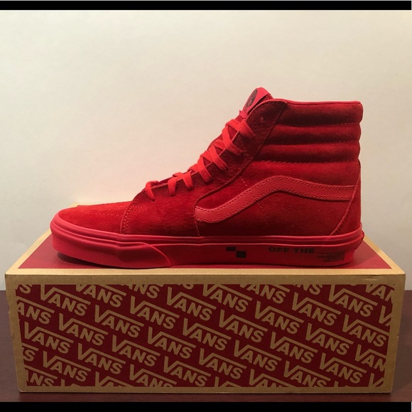 Vans SK8 Hi Nubuck, Red, Various Sizes - Picture 10 of 14